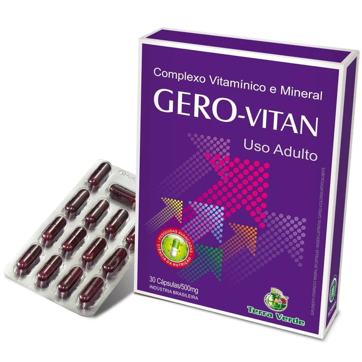 Gero-Vitan Multi Vitaminas Minerais 30 Cápsulas Terra Verde