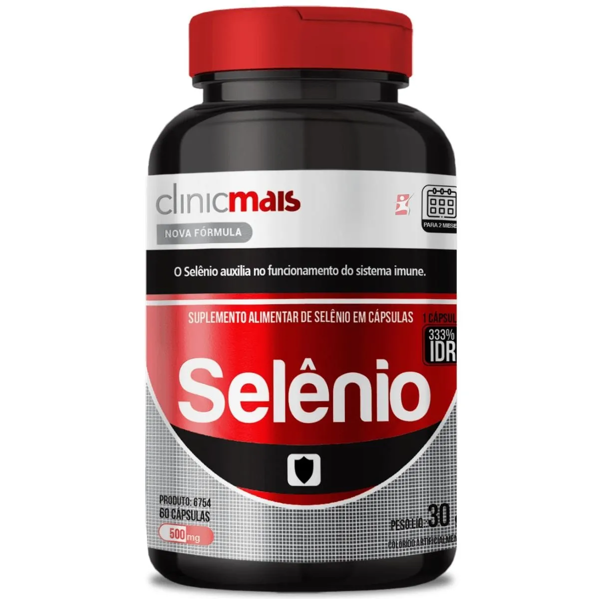Selênio 200Mcg 333% Da Idr 60 Cápsulas Clinicmais