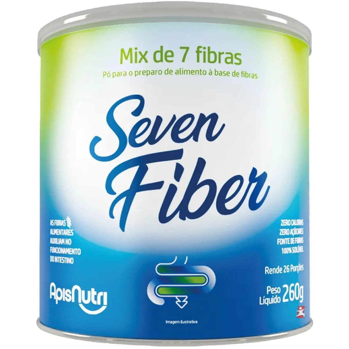 Seven Fiber Mix De 7 Fibras Em Pó 260G Saúde Do Intestino Apisnutri
