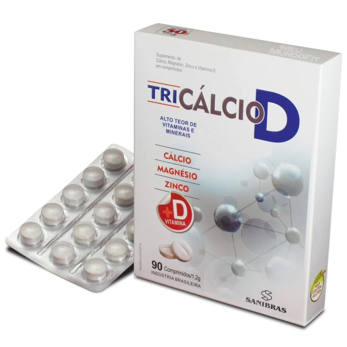 Tri Calcio D Magnénsio Zinco Cálcio E Vitamina D 90 Comprimidos Terra Verde