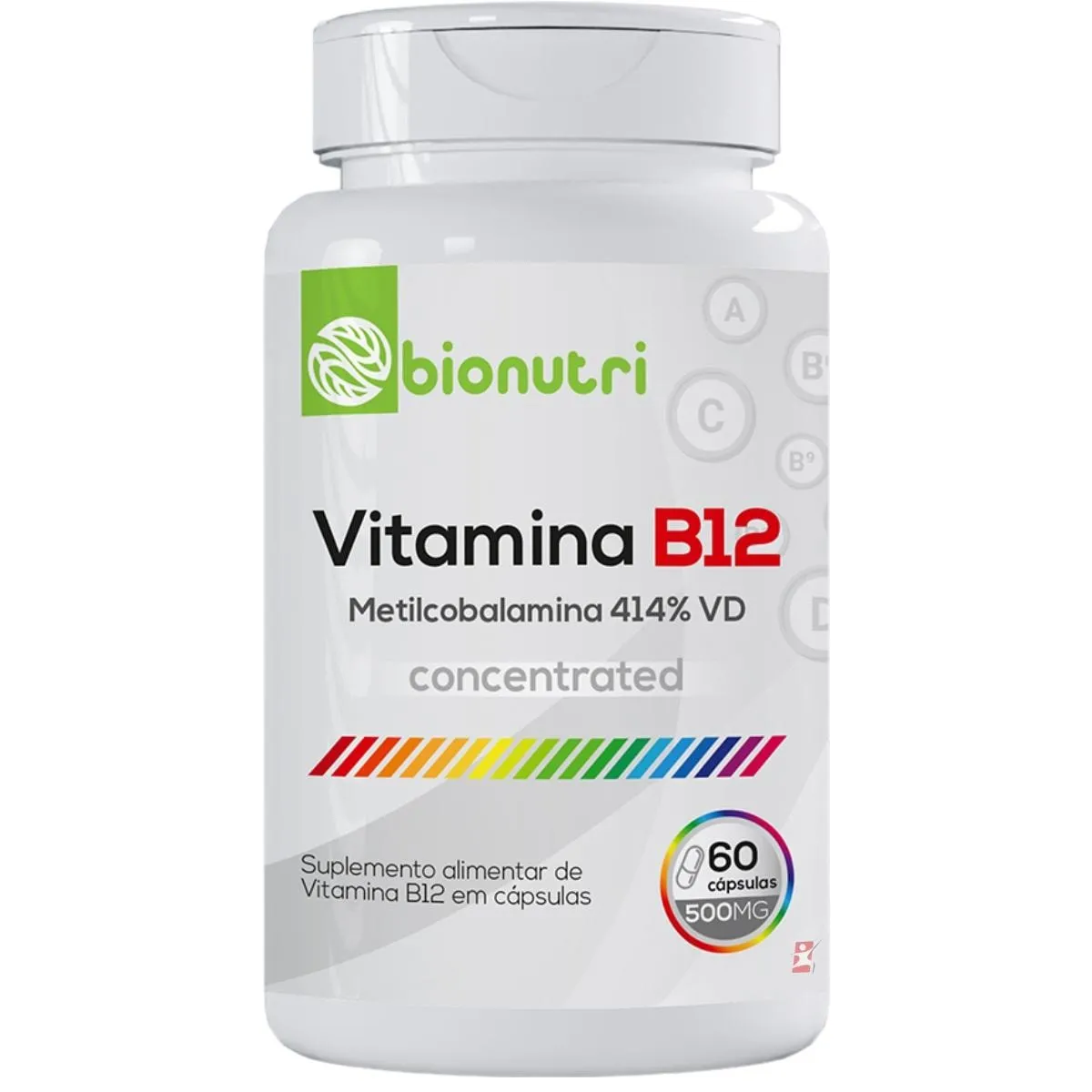 Vitamina B12 Concentrada Metilcobalamina 60 Cápsulas Bionutri