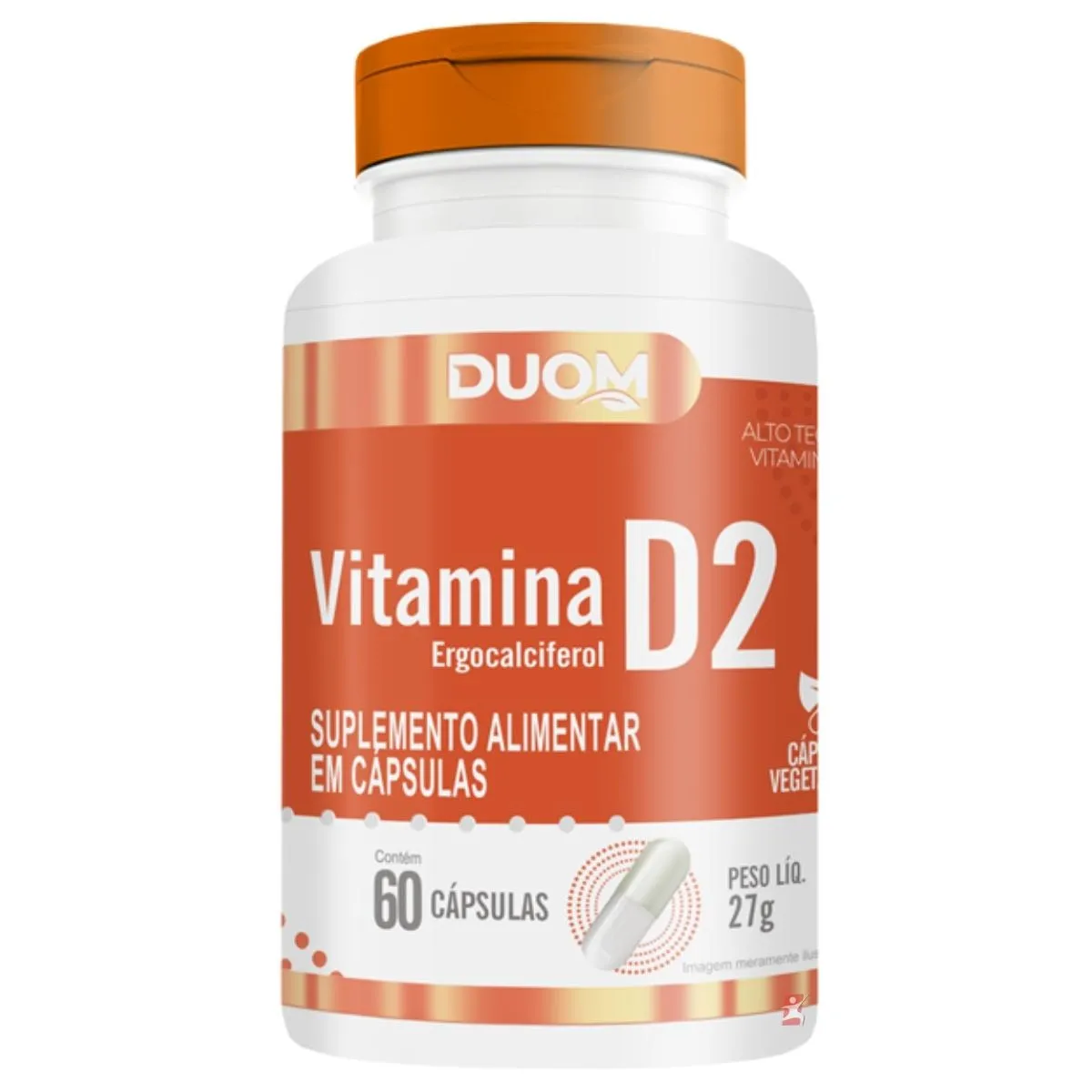 Vitamina D2 Ergocalciferol 2000Ui 60 Cápsulas Vegetarianas Duom