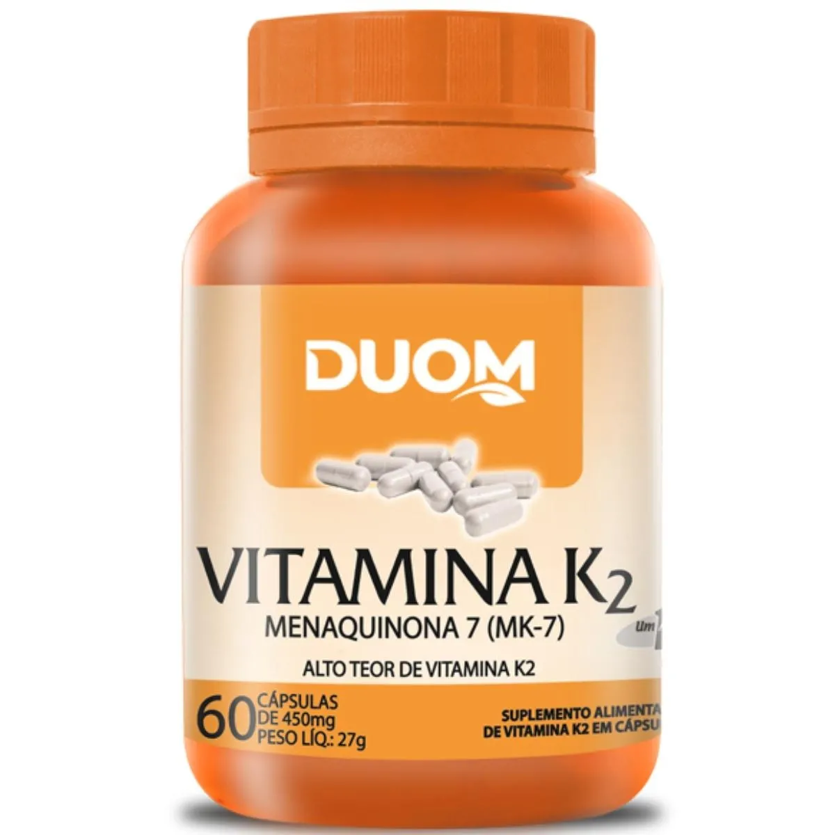 Vitamina K2 Concentrada Menaquinona 7 Mk-7 60 Cápsulas Maltta Nutrition
