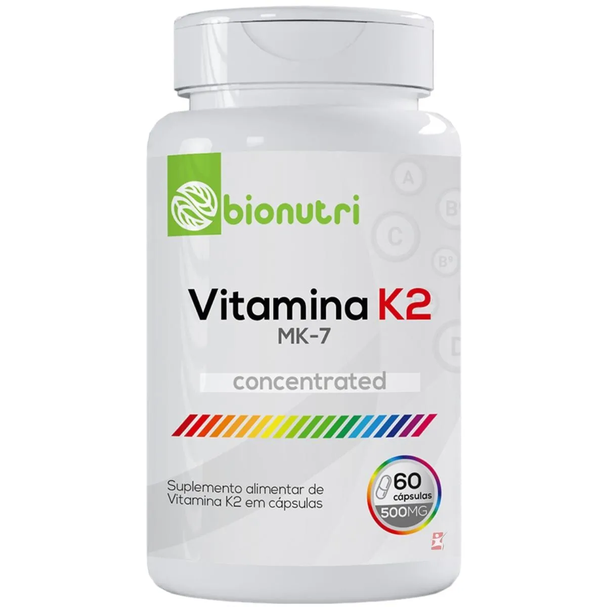 Vitamina K2 Concentrada Menaquinona Mk-7 60 Cápsulas Bionutri