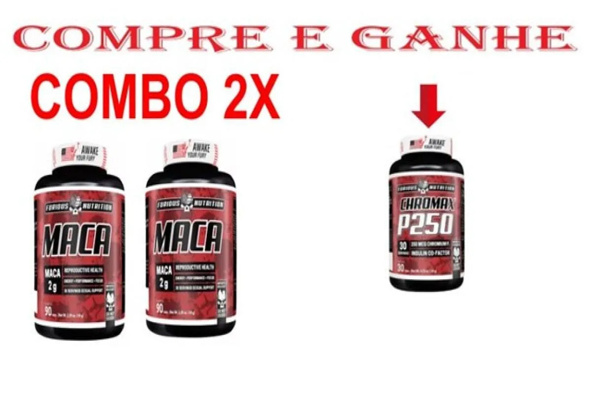 Combo 2X Maca Premium 90 Cáps. E Ganhe Chromax P250 Menor Preço