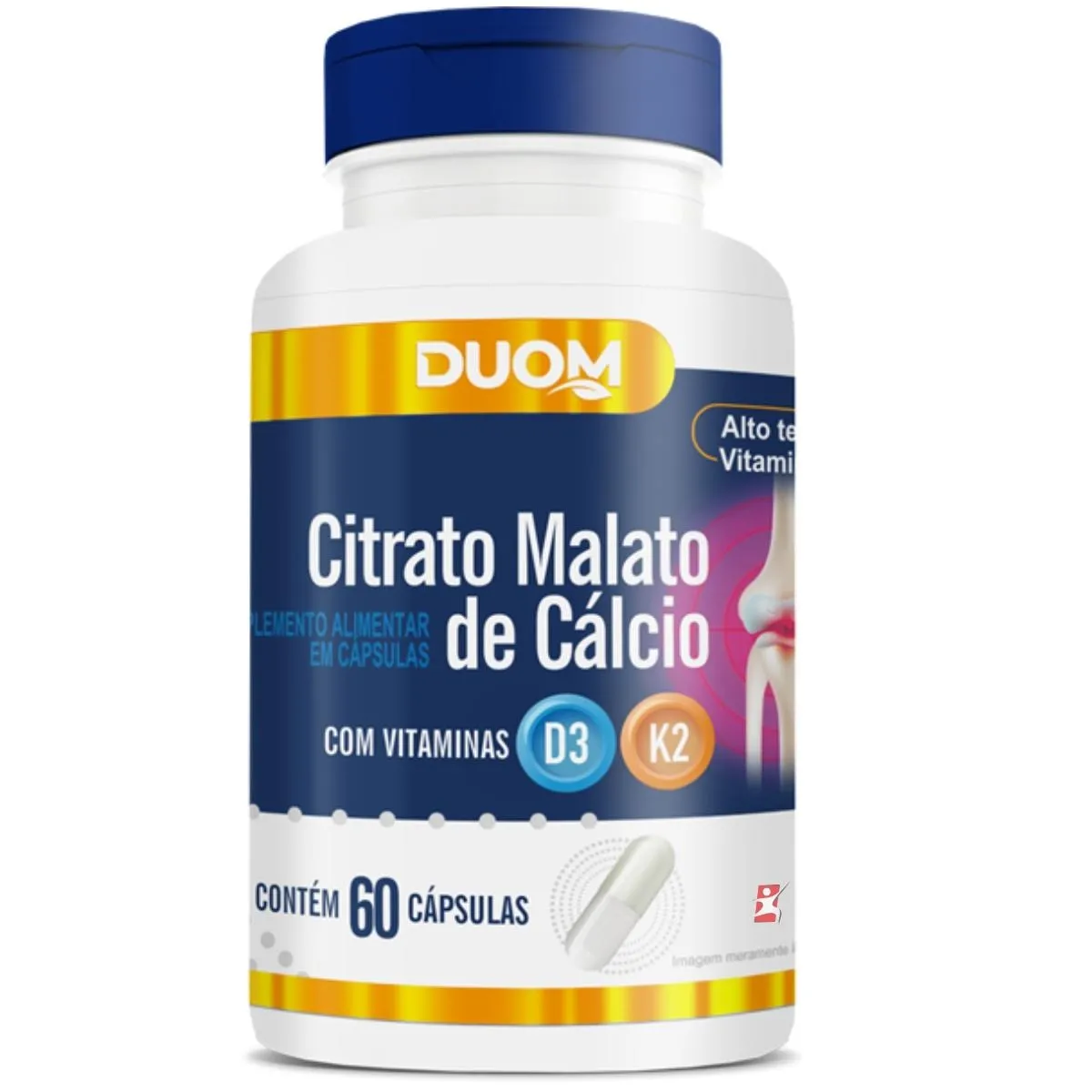 Citrato Malato De Cálcio Com Vitaminas D K 60 Cápsulas – Duom