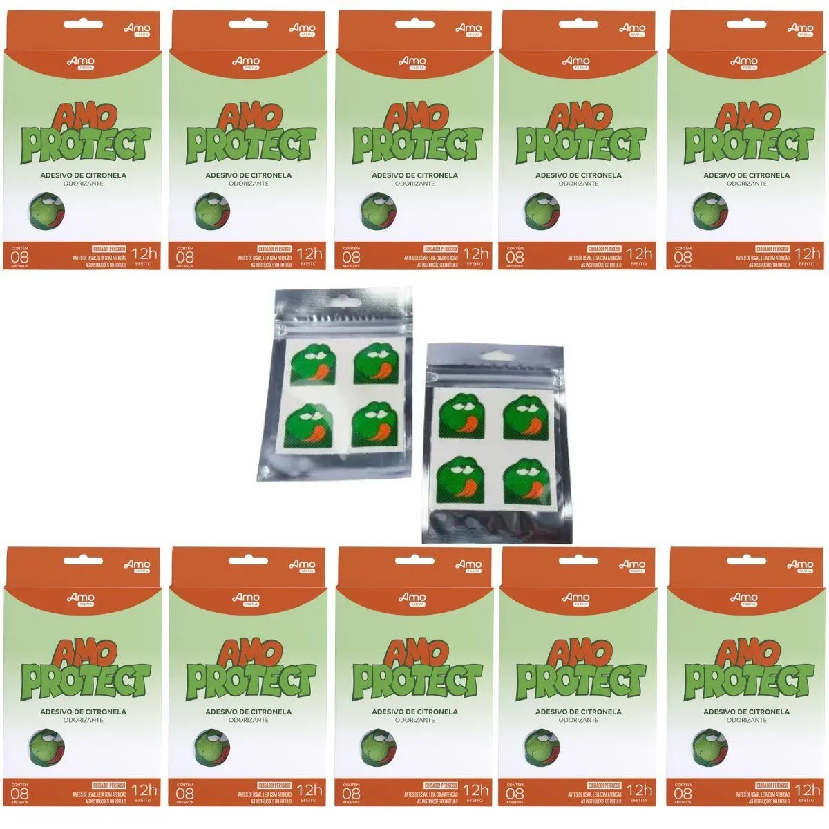 10 Adesivo Repelente Sapinho Amo Protect - 8 Uni - Babydeas