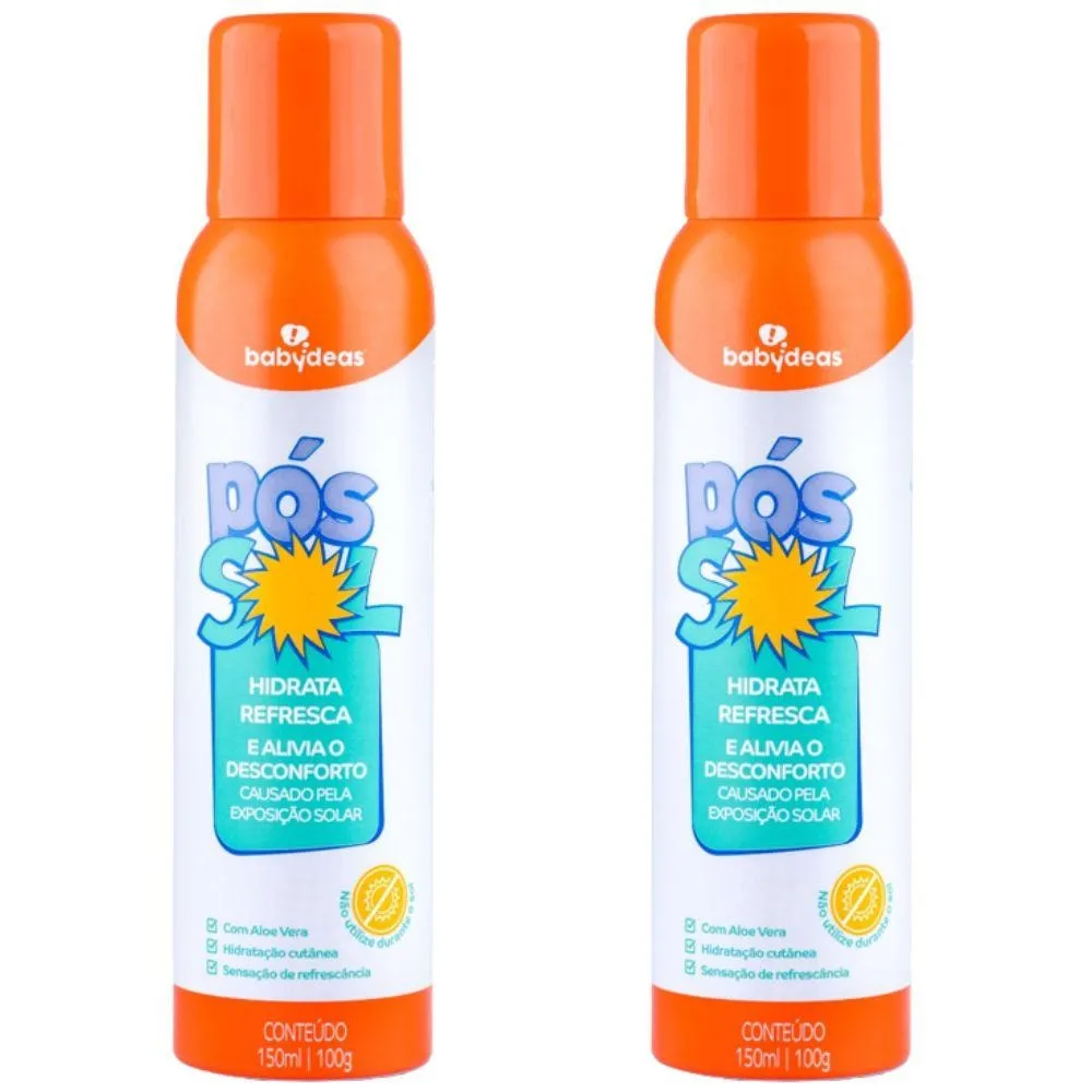 2 Pós Sol Infantil Refrescante - 150ml - Babydeas