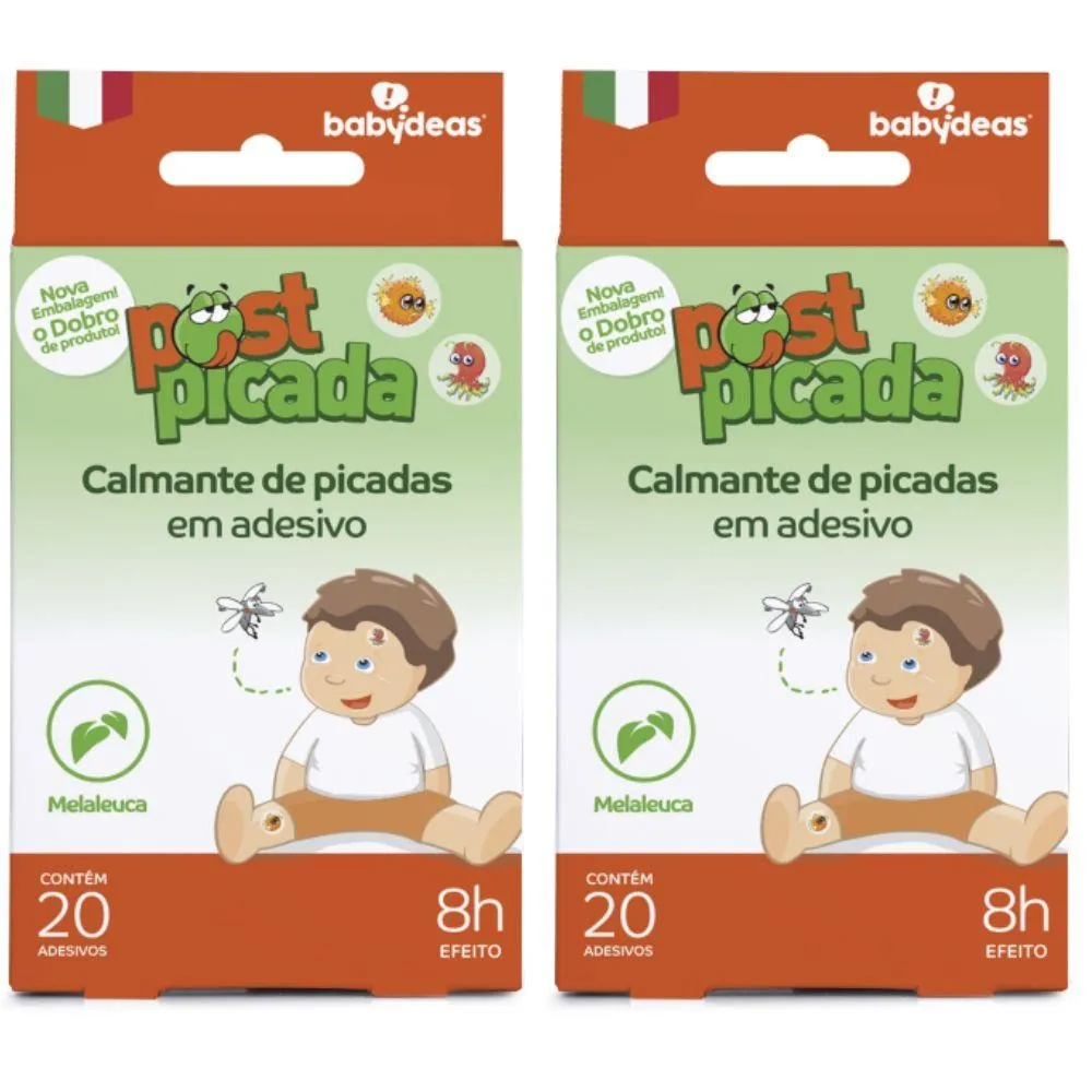 2 Post Picada - Calmante De Picadas Em Adesivo 20Un Babydeas