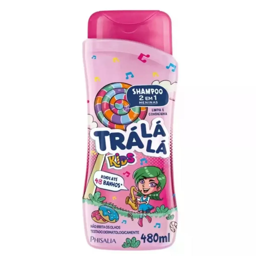 Shampoo Kids 2Em1 Rosa Tra Lá Lá 480ml