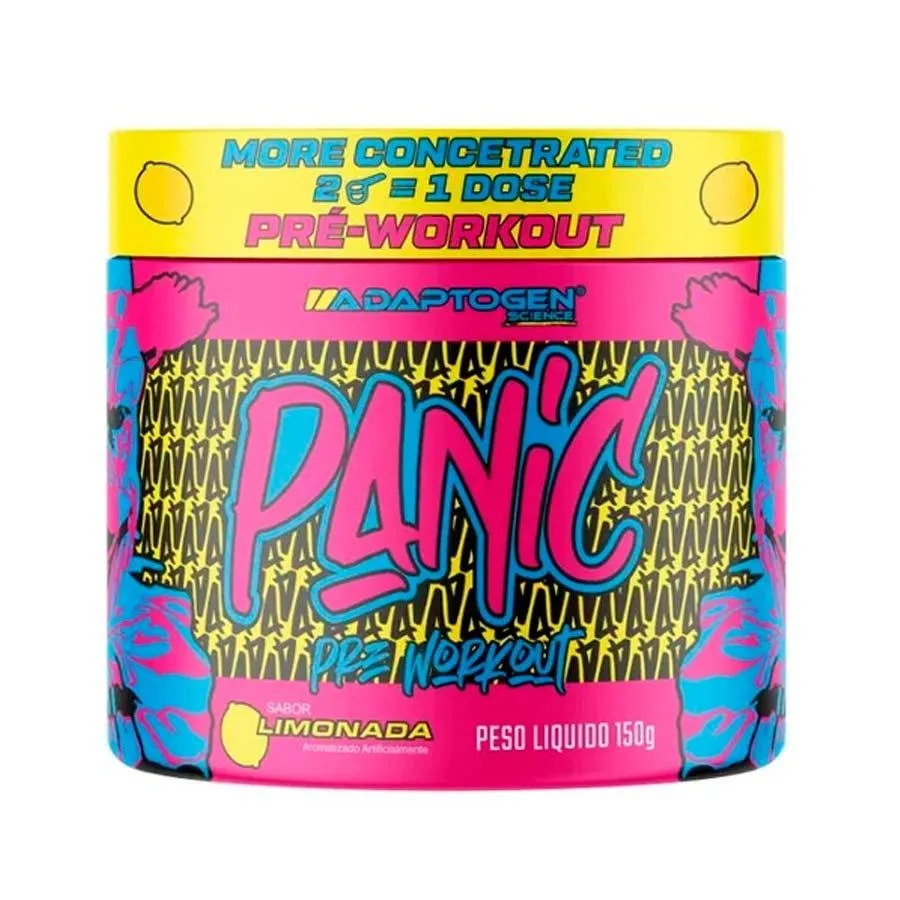 Pré Treino Panic 150G Adaptogen C/ Beta Alanina Limonada