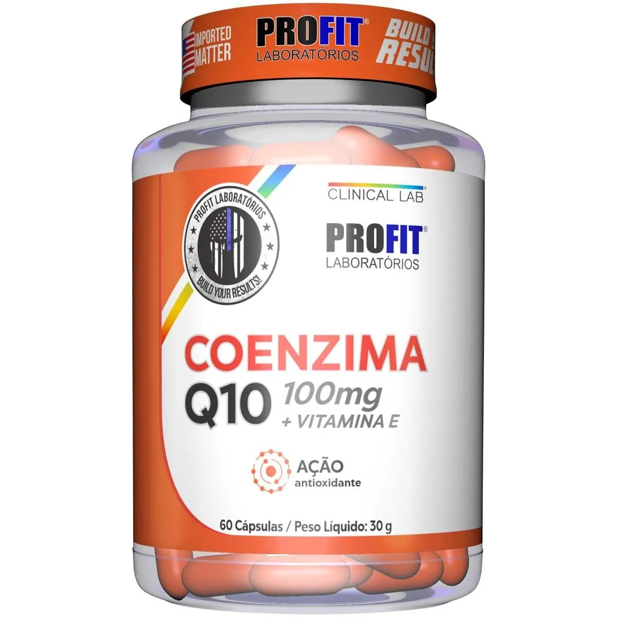 Co Enzima K10 Coenzima Q10 100Mg Com 60 Cápsulas Profit Labs