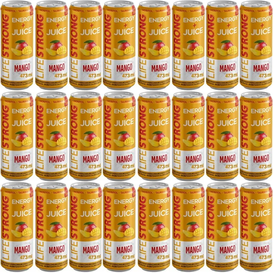 Energético Life Strong Energy Drink 24 Unidades Mango