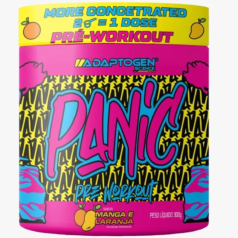 Pré Treino Panic Adaptogen Super Concentrado 300G Explosivo - Manga Laranja