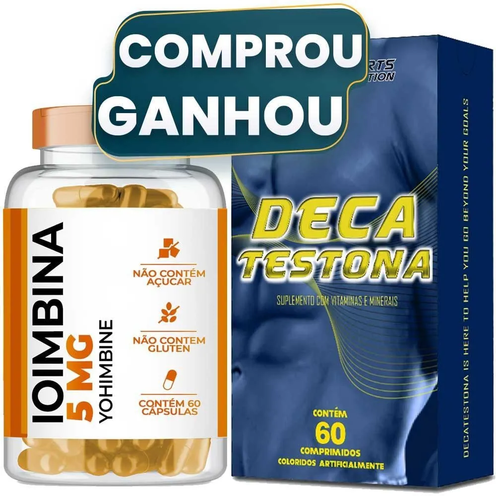 Kit Ioimbina (Yohimbine) 5Mg Com 60 Cápsulas + Deca Testona