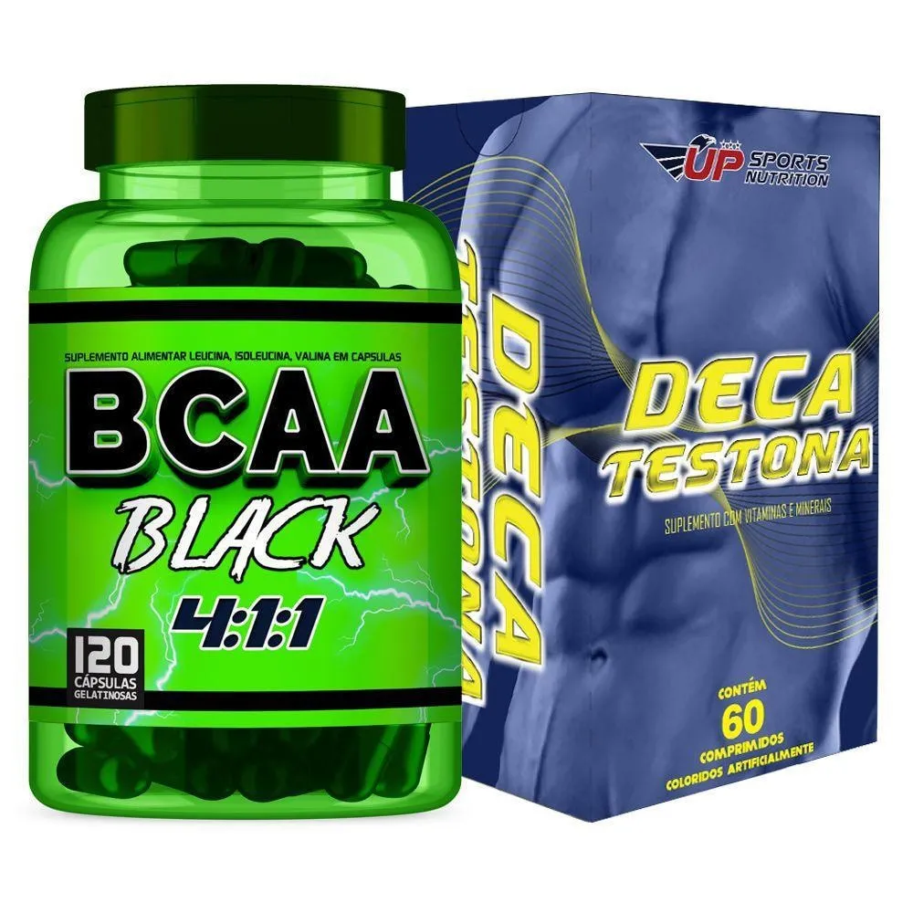 Kit Bcaa Black 411 C/ 120 Cáps + Deca Testona C/ 60 Comp