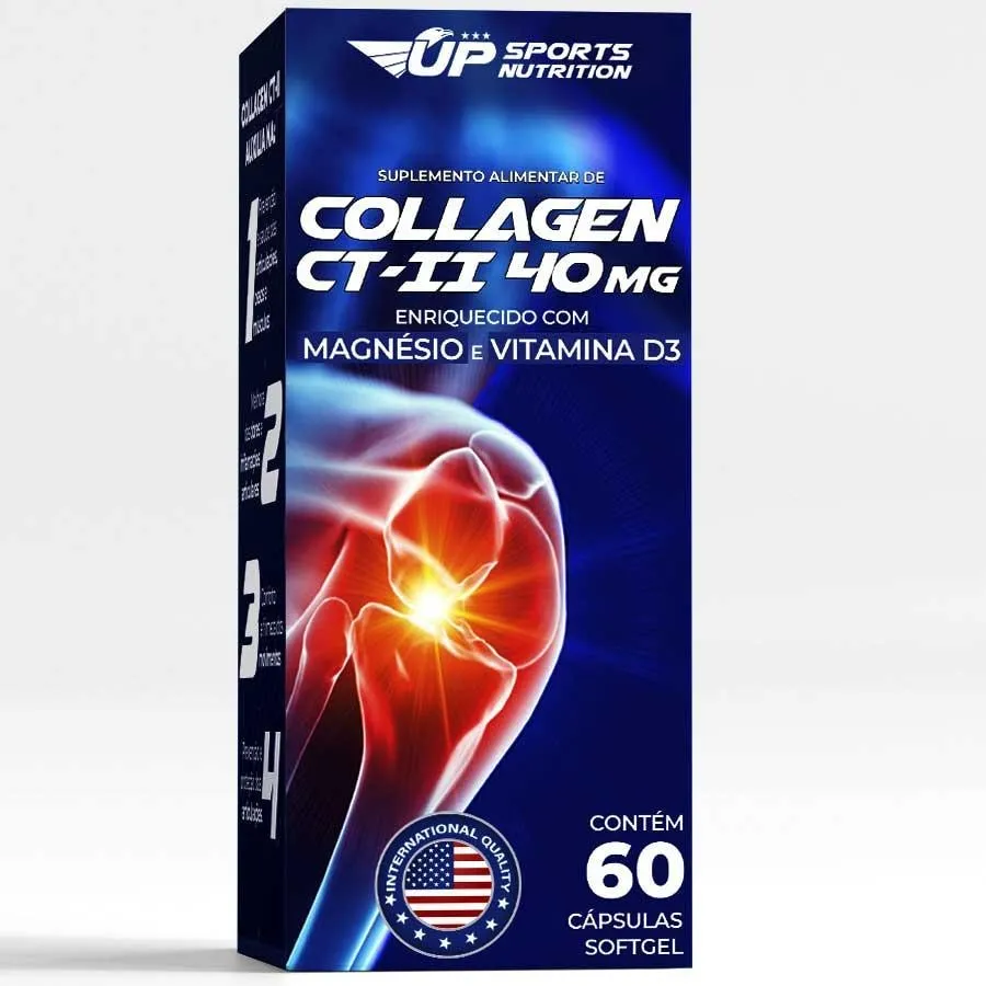 Colágeno Tipo 2 40Mg Com 60 Cápsulas Contra Dor Articular
