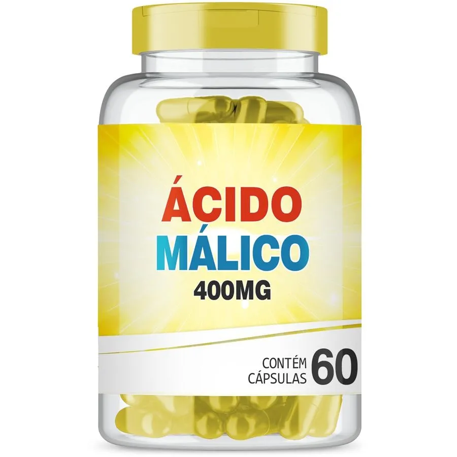Ácido Málico 400Mg Com 60 Cápsulas