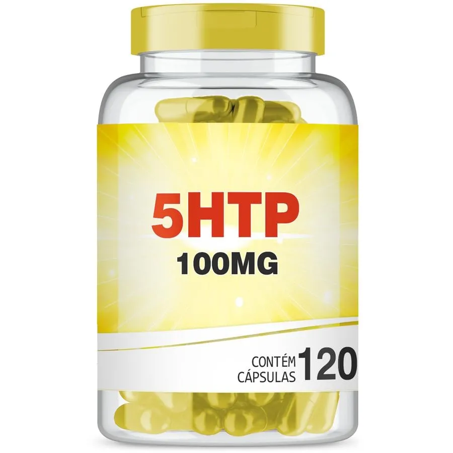 5Htp 100Mg Com 120 Cápsulas Triptofano Seretonina