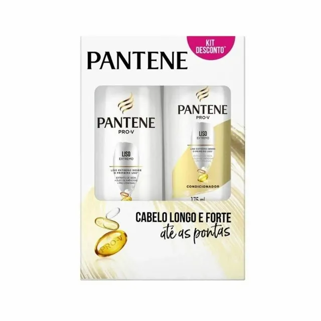 Kit Shampoo + Condicionador Liso Extremo Pantene Simples 2X175ml