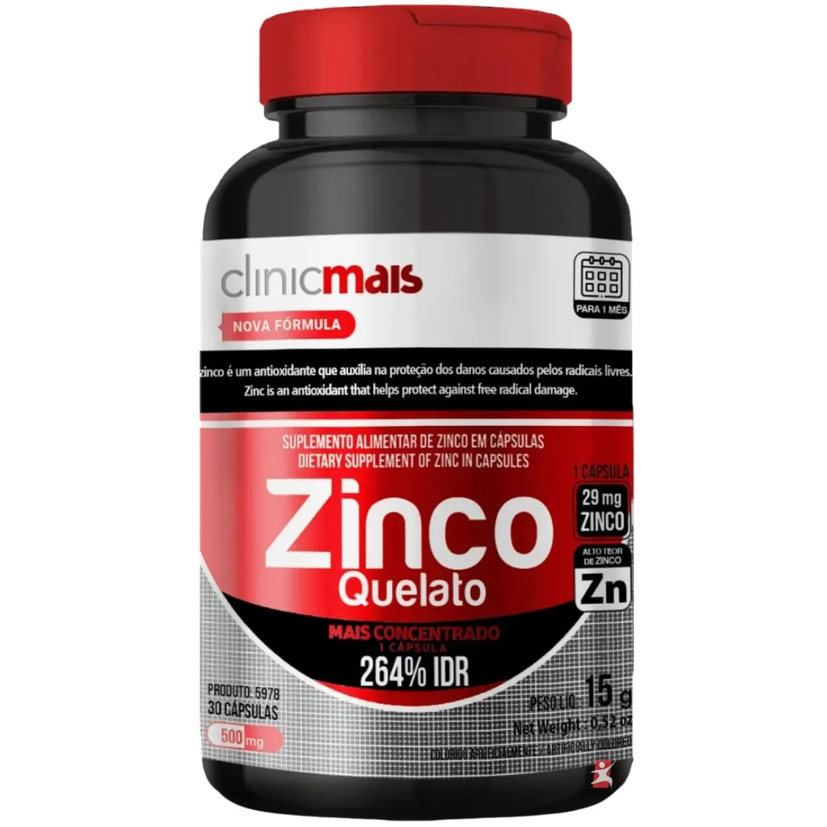 Zinco Quelato Mais Super Concentrado 1 Ao Dia 264% Da Idr Clinicmais