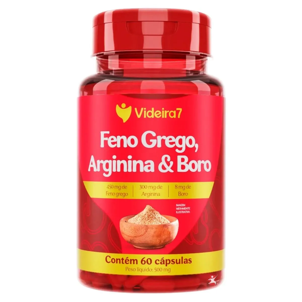 Feno Grego + Boro + Arginina Saude Do Homem 60 Cápsulasulas Videira 7