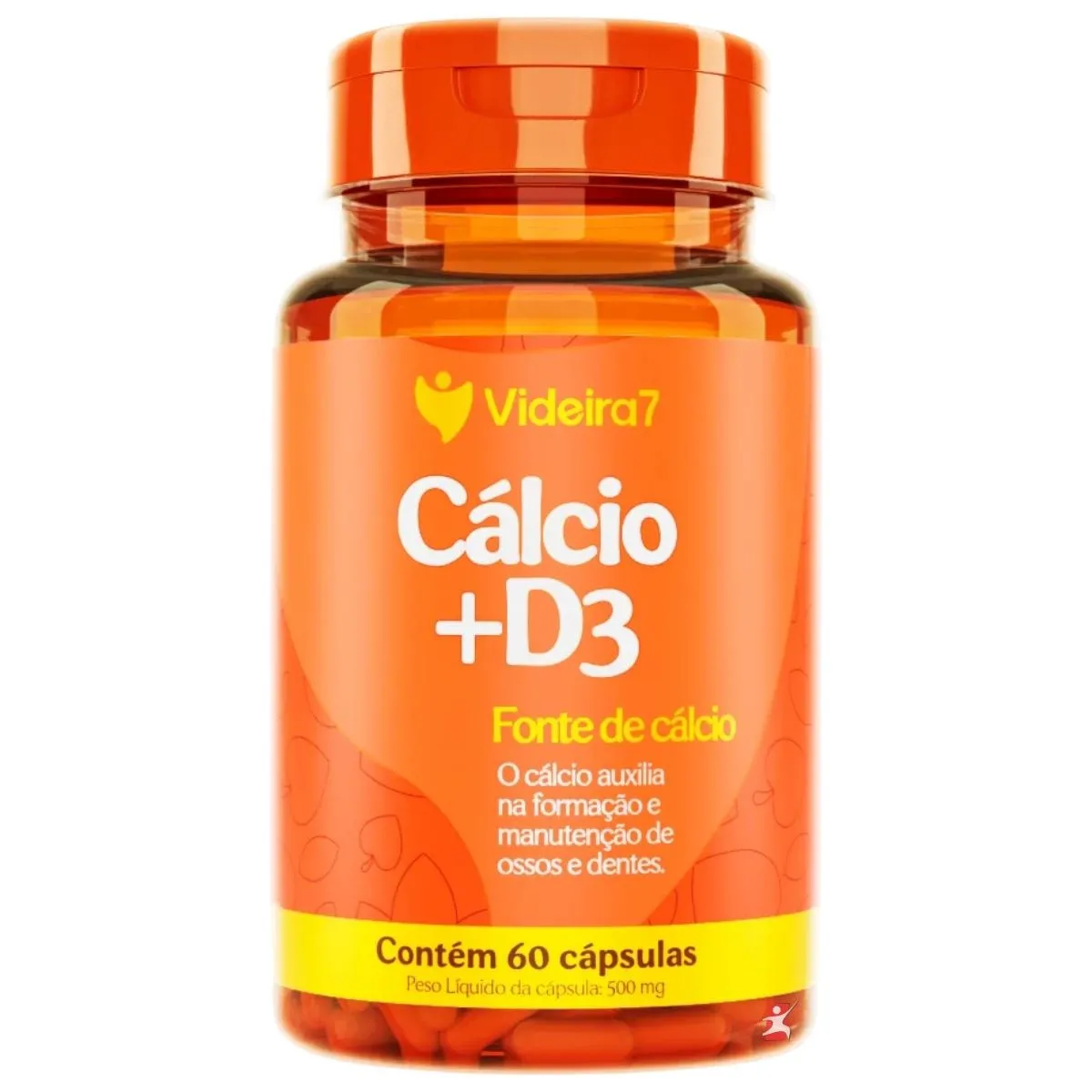 Calcio 830Mg + Vitamina D3 200Ui Por Porção 60 Cápsulas Videira 7