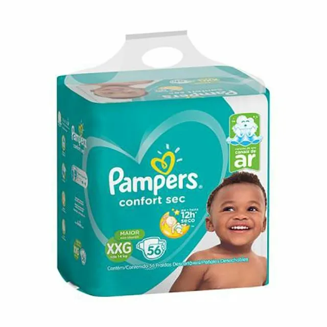Fraldas Pampers Confort Sec Xxg 56 Unidades