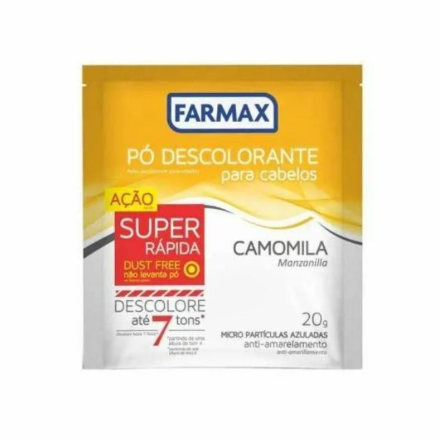 Descolorante Pó Farmax Camomila 20g c/ 12 Unidades