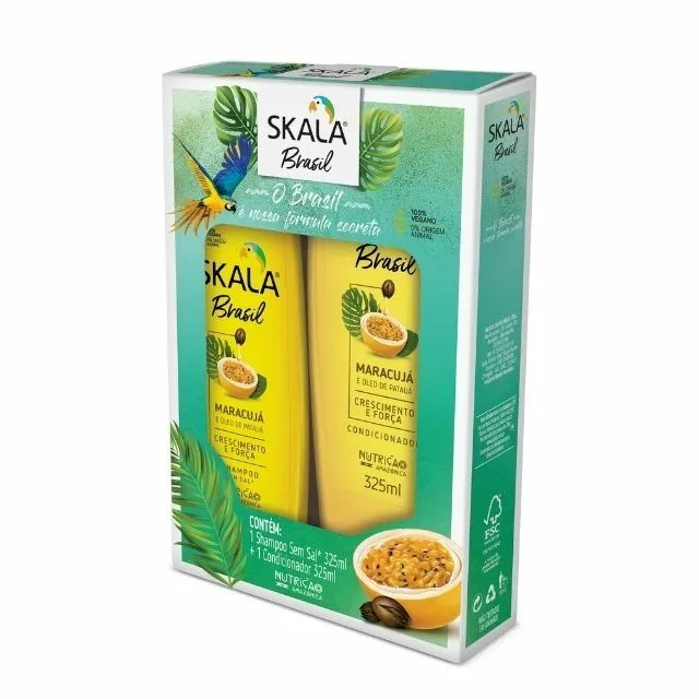 Shampoo + Condicionador Skala 325ml Maracujá E Óleo De Patauá