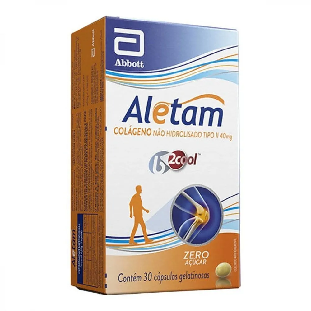 Aletam Colágeno 40mg 30 Cápsulas