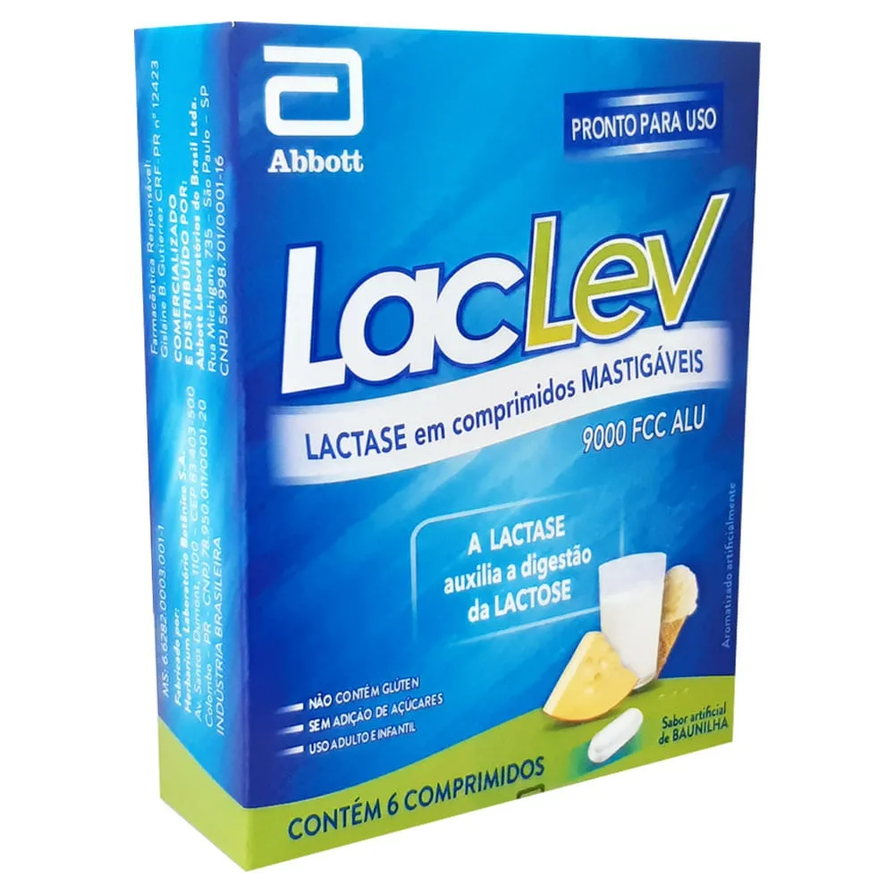 LacLev 9000FCC 6 Comprimidos Mastigáveis