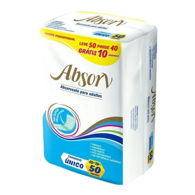 Absorvente Geriátrico Absorv C/50 unidades