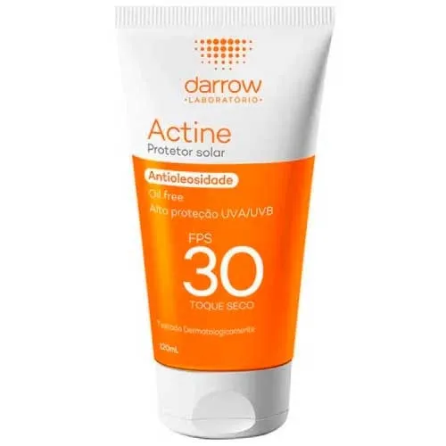 Protetor Solar Darrow Actine Antioleosidade Toque Seco Fps30 120ml