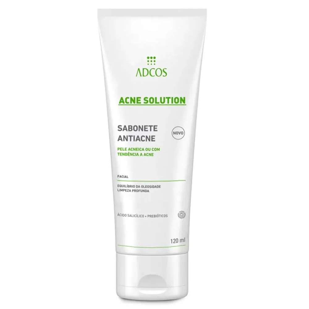 Adcos Acne Solution Antiacne Facial Sabonete Líquido 120ml