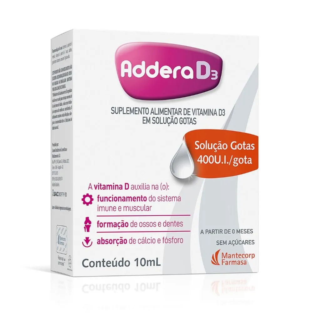 Addera D3 Gotas 10ml (Colecalciferol 400UI/ml)