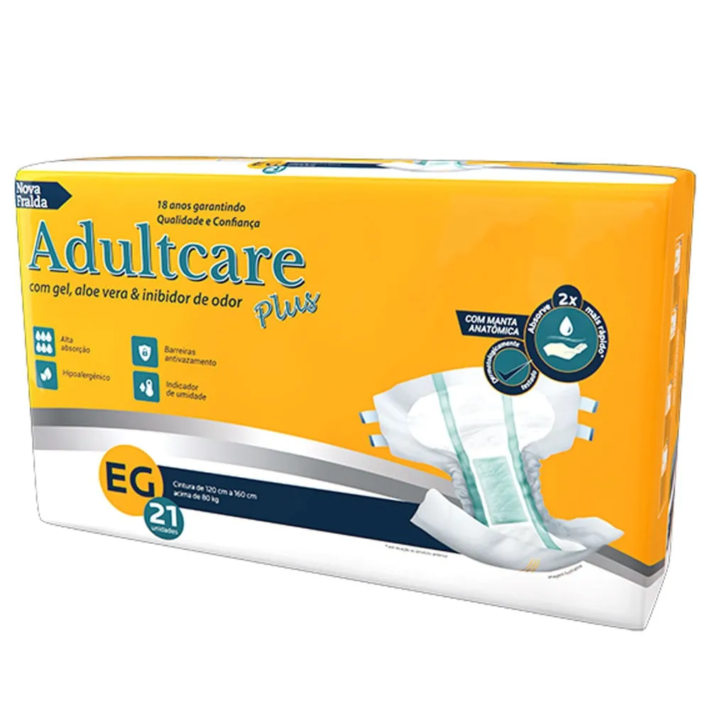 Fralda Geriátrica Adultcare Plus EG 21 unidades