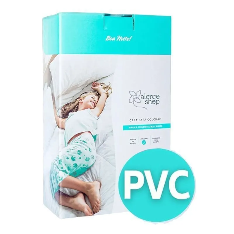 Capa Antiácaro Para Colchão Solteiro Padrão PVC Alergoshop