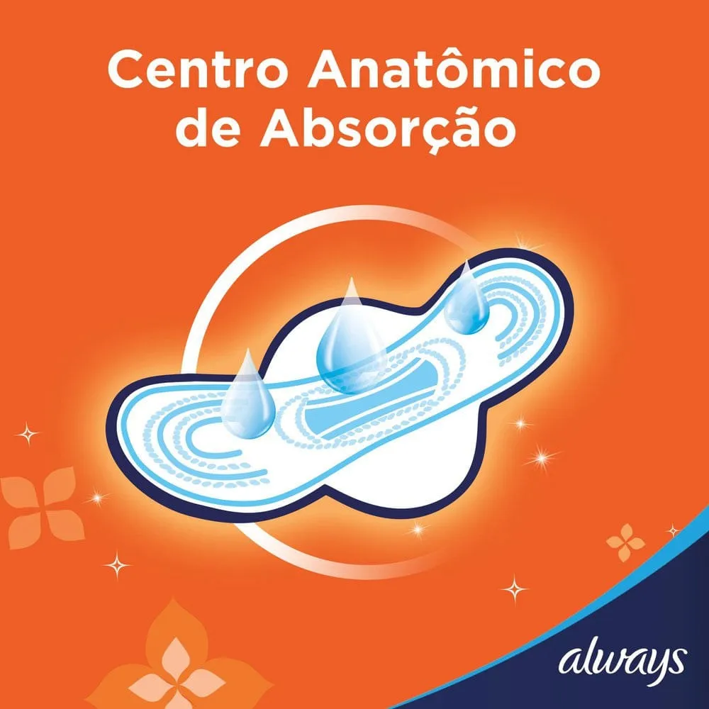 Absorvente Always Super Proteção Cobertura Seca Abas 16 unidades