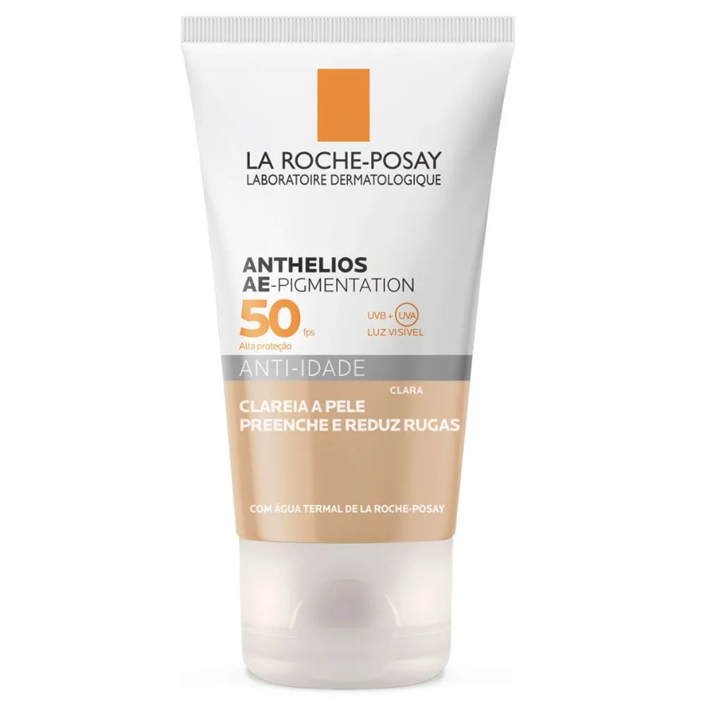 Protetor Solar Anti-idade La Roche-Posay Anthelios Ae Pigmentation Cor Clara FPS50 40g