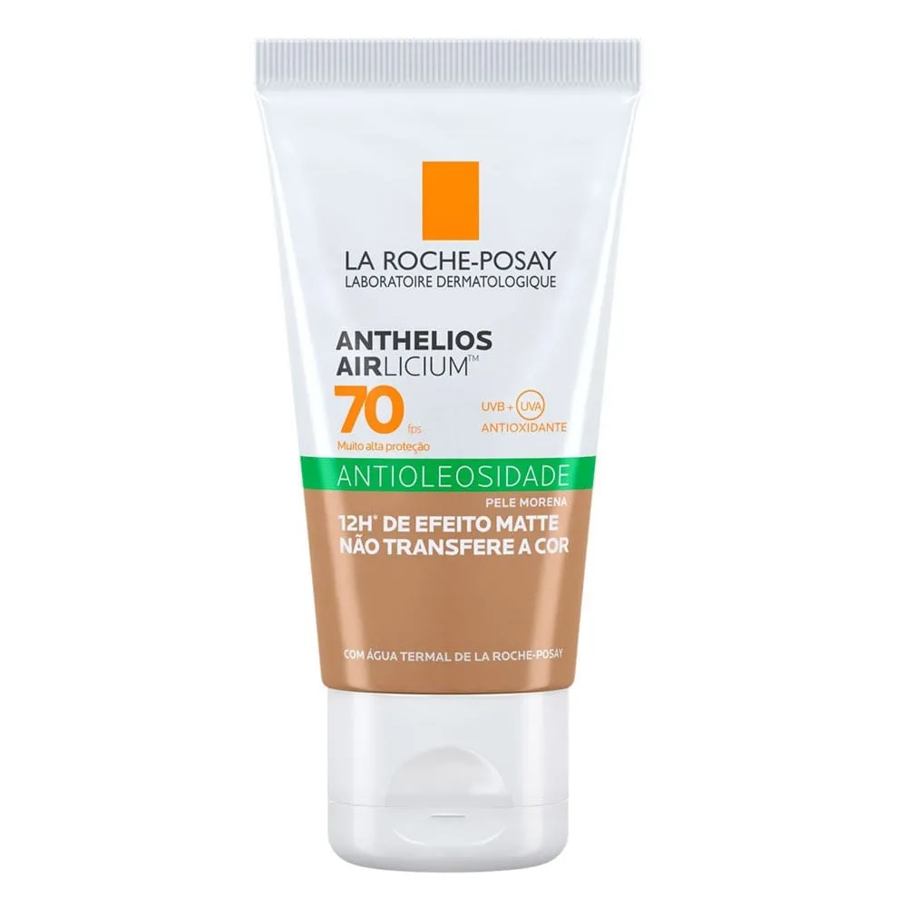 Protetor Solar Facial La Roche-Posay Anthelios Airlicium Antioleosidade Pele Morena FPS70 40g