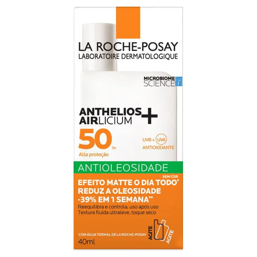 Protetor Solar Facial La Roche-Posay Anthelios Airlicium Anti Oleosidade Cor 2.0 FPS50 40g
