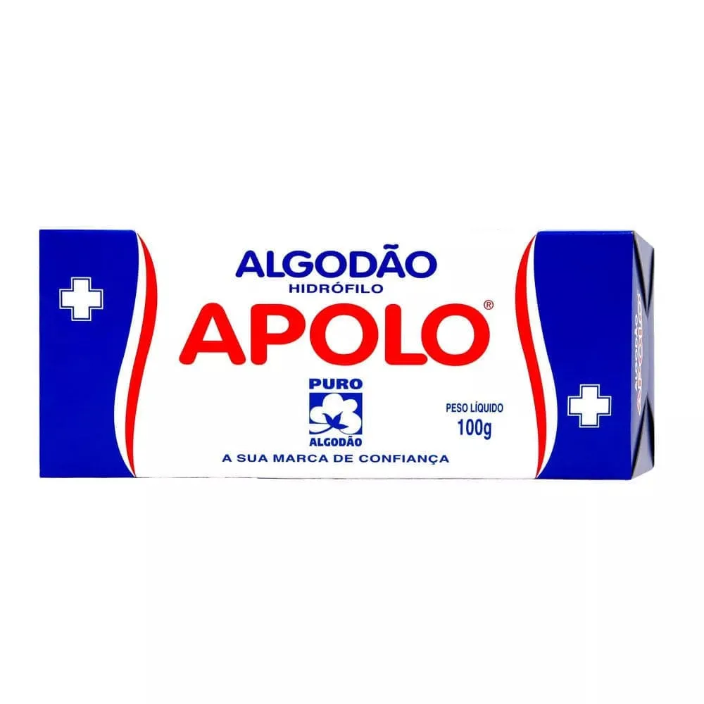Algodão Hidrófilo Apolo em Rolo Caixa 100g