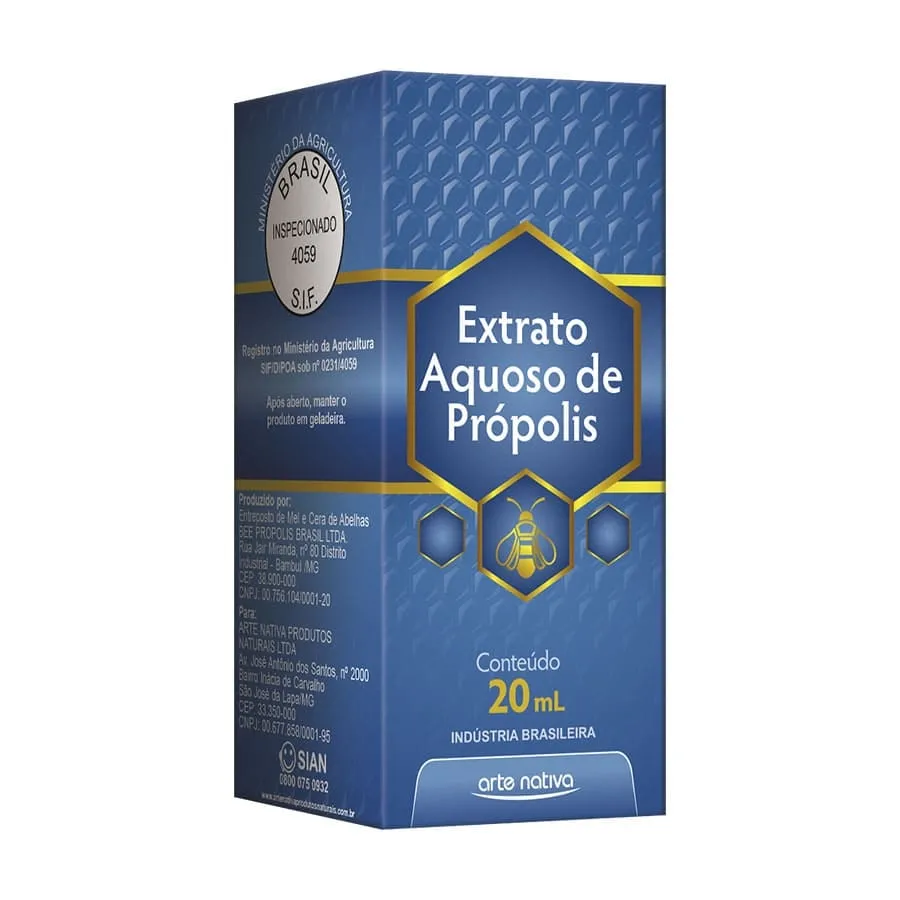 Extrato de Propolis Aquoso com 20ml Arte Nativa