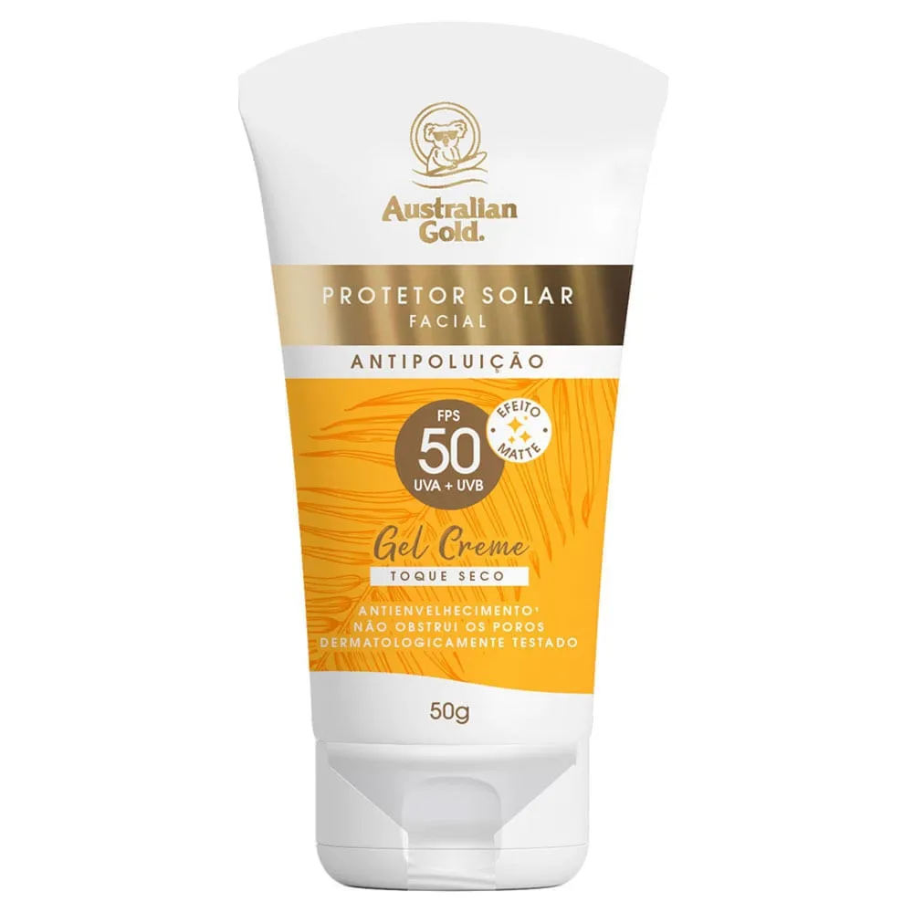 Australian Gold Antipoluíção Protetor Solar Facial FPS50 50g
