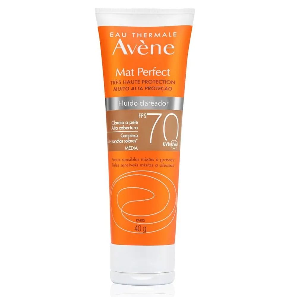 Protetor Solar Avène Mat Perfect Clareador Médio FPS70 40g