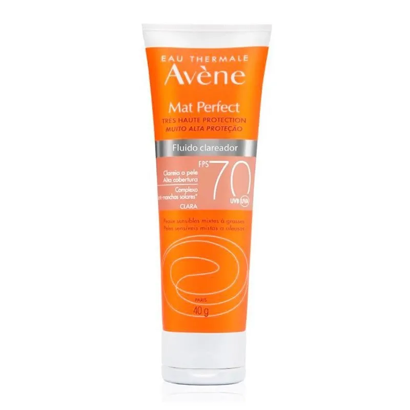 Protetor Solar Mat Perfect Clareador Clara FPS 70 Avène 40g