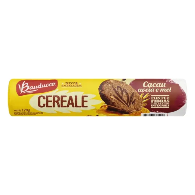 Biscoito Integral Cereale Cacau Mel e Aveia Bauducco 170g