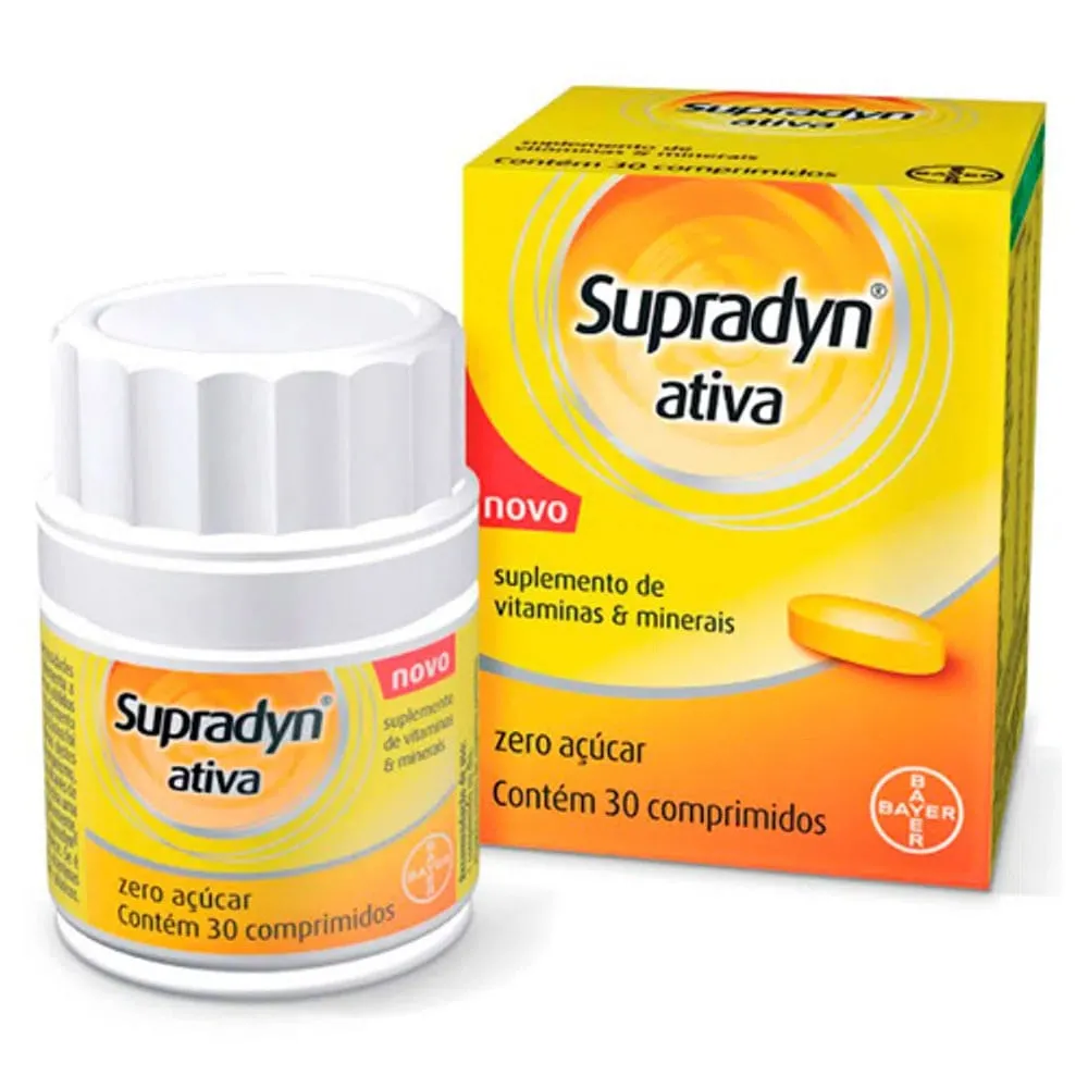 Supradyn Ativa Frutas Amarelas 30 Comprimidos