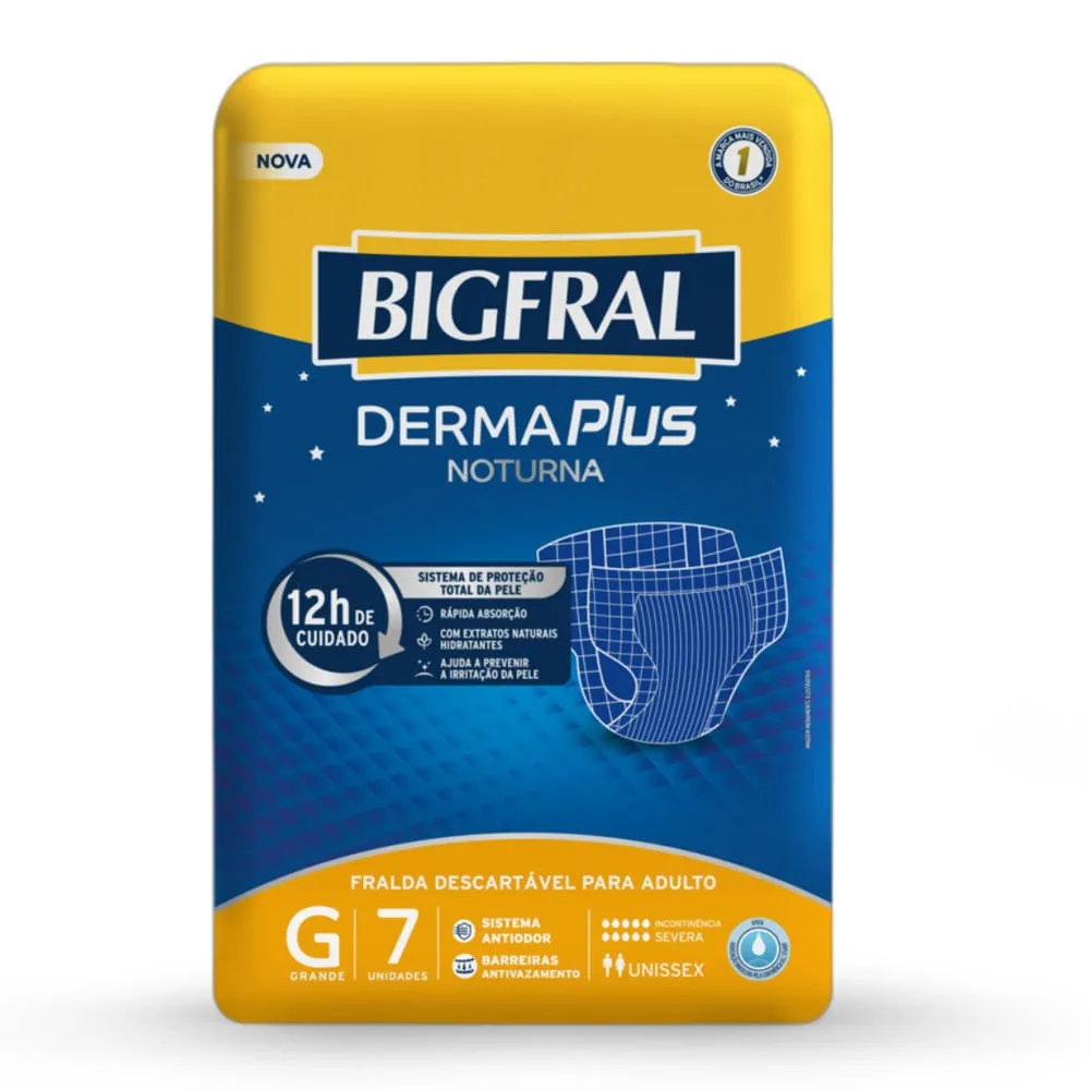 Fralda Geriátrica Bigfral Noturna G 7 unidades